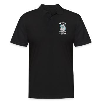 Of Course I'm Awesome I'm A Penguin - Men's Polo Shirt - black - Front - Kai (181cm)