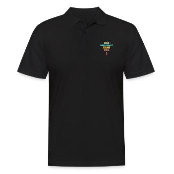Geschenk für Lacklaborant - Männer Poloshirt - Schwarz - Vorne - Kai (181cm)