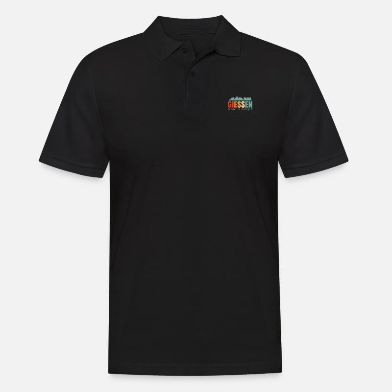 Giessen - Männer Poloshirt - Schwarz