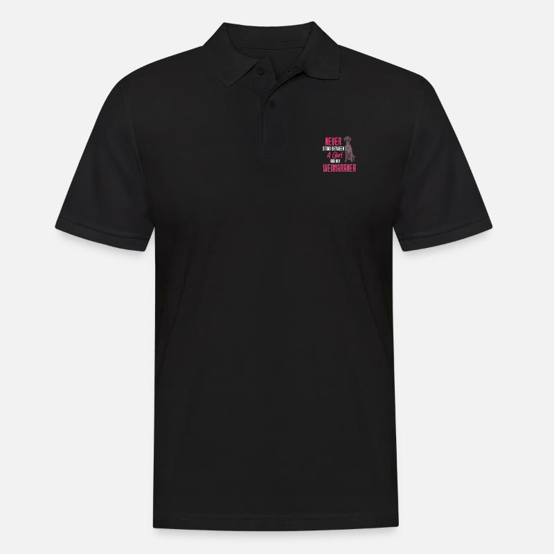 Weimaraner - Männer Poloshirt - Schwarz