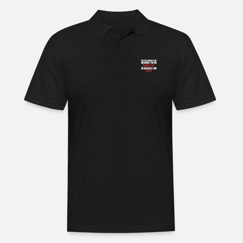 Amputiertes Bein Prothese Geschenk - Männer Poloshirt - Schwarz