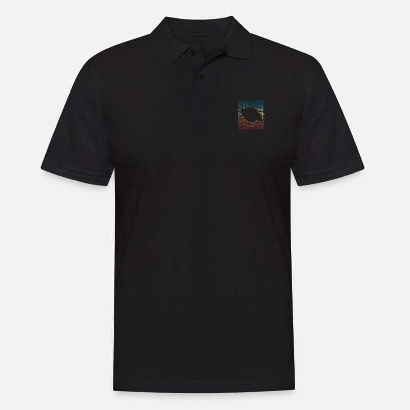 Perlhuhn - Männer Poloshirt - Schwarz