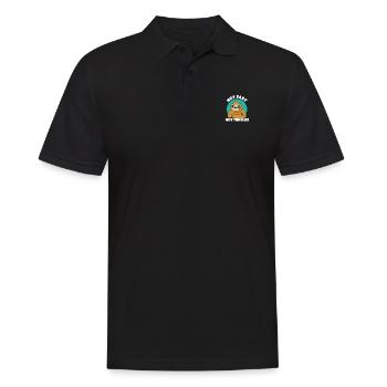 Faultier - Männer Poloshirt - Schwarz - Vorne - Kai (181cm)