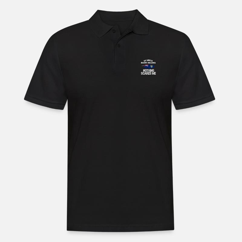 Saint Helena - Männer Poloshirt - Schwarz