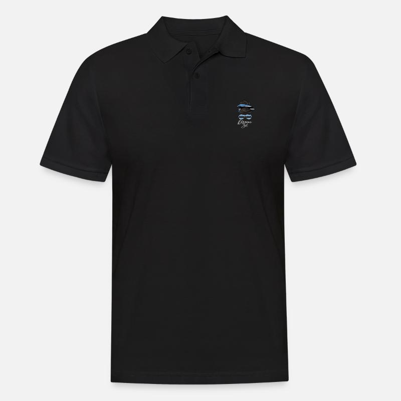 Botswana - Männer Poloshirt - Schwarz