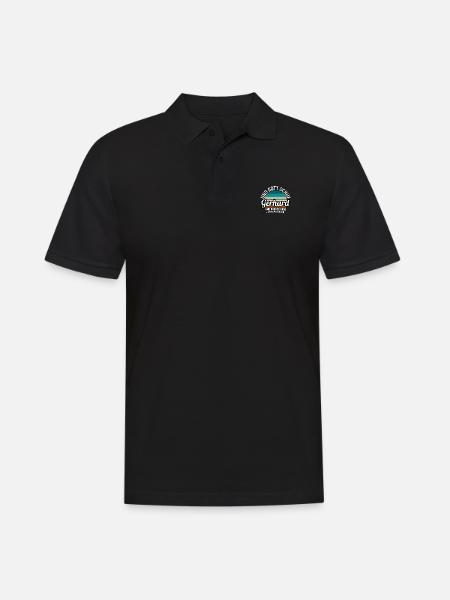 Gerhard - Männer Poloshirt - Schwarz