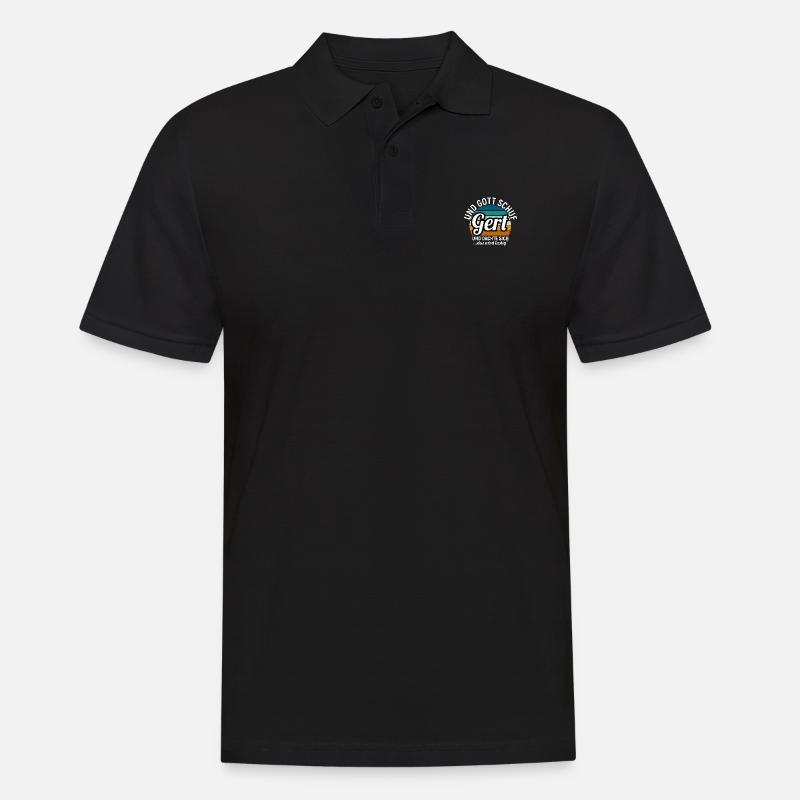Gert - Männer Poloshirt - Schwarz