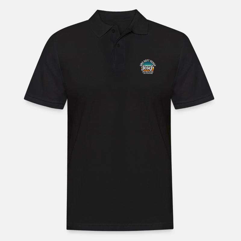 Josef - Männer Poloshirt - Schwarz