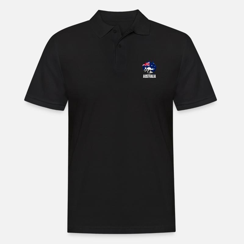 känguru - Männer Poloshirt - Schwarz