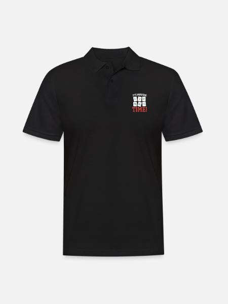 Gift for Mahjong Fans - Men's Polo Shirt - black