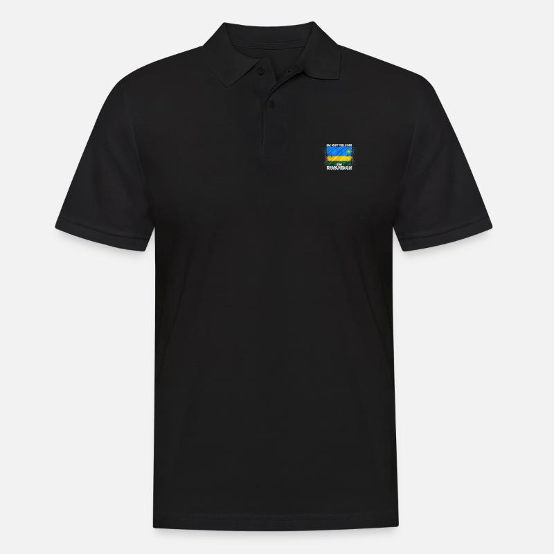 Ruanda - Männer Poloshirt - Schwarz