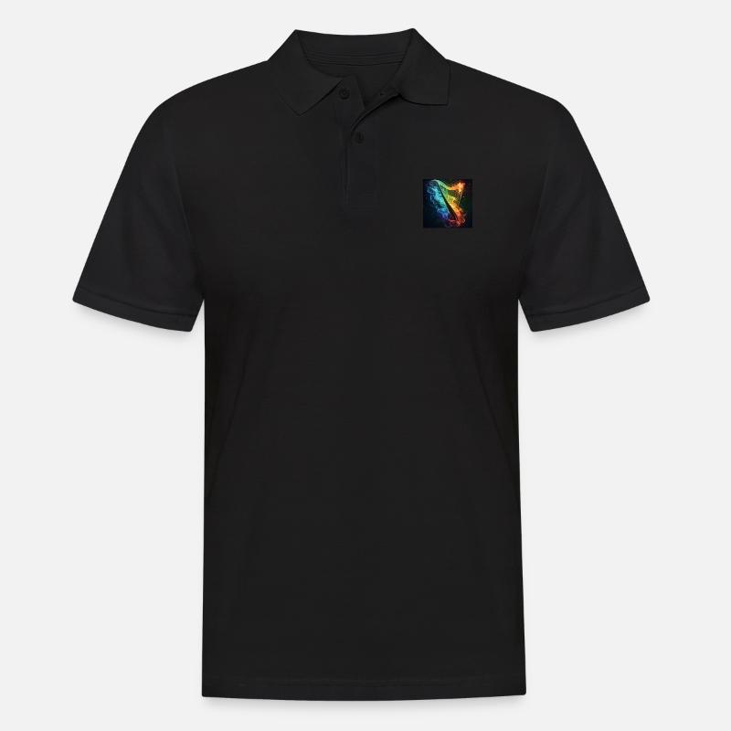 Harfe - Männer Poloshirt - Schwarz