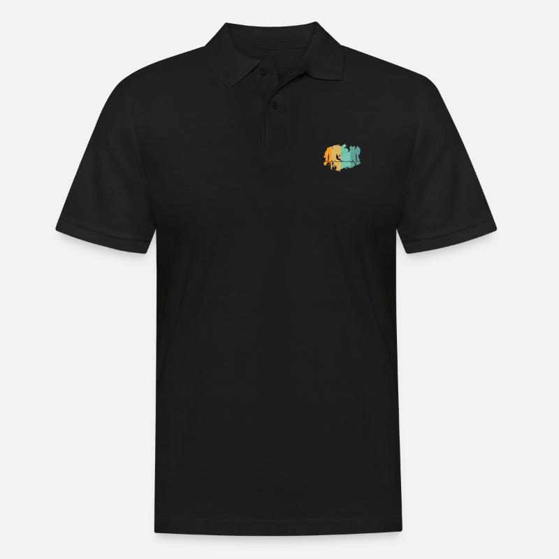 Kitesurfing - Männer Poloshirt - Schwarz
