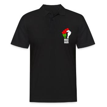 Free gaza - Men's Polo Shirt - black - Front - Kai (181cm)