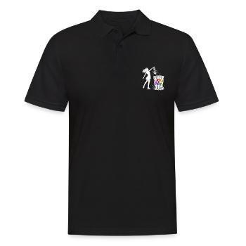 FCK NZS - Gegen Rechts - halte deine umwelt sauber - Männer Poloshirt - Schwarz - Vorne - Kai (181cm)
