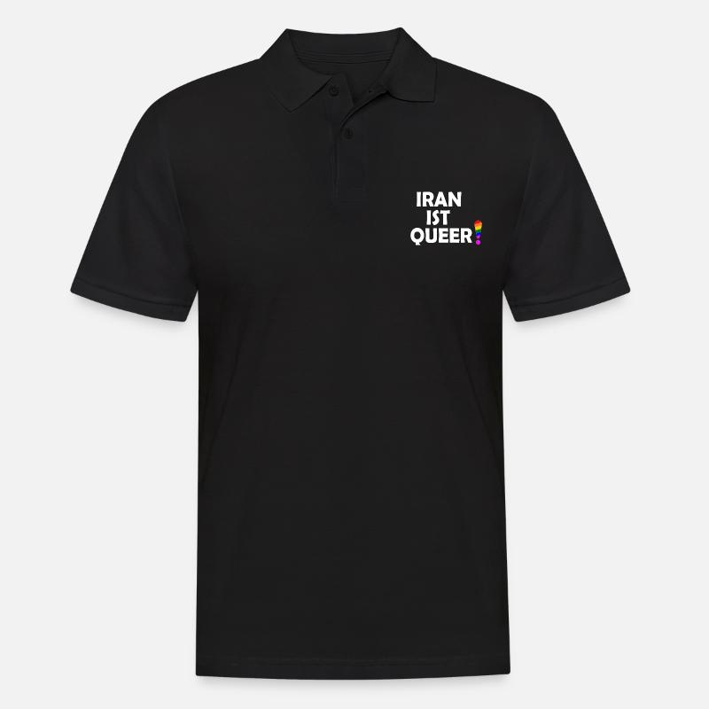 Iran ist queer - Männer Poloshirt - Schwarz