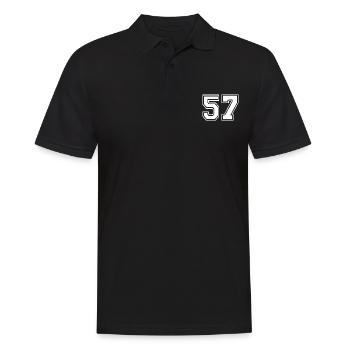 57 - Männer Poloshirt - Schwarz - Vorne - Kai (181cm)