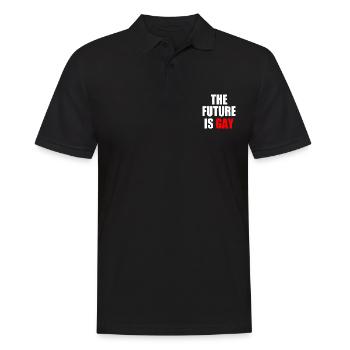 The future is gay - Men's Polo Shirt - black - Front - Kai (181cm)