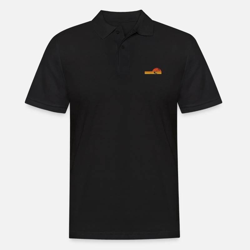 Kitesurfing - Männer Poloshirt - Schwarz