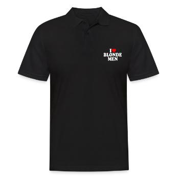 I love blonde men - Männer Poloshirt - Schwarz - Vorne - Kai (181cm)