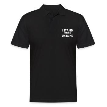 I stand with ukraine - Polo Homme - noir - Devant - Kai (181cm)
