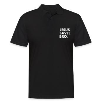 Jesus saves bro - Polo Homme - noir - Devant - Kai (181cm)