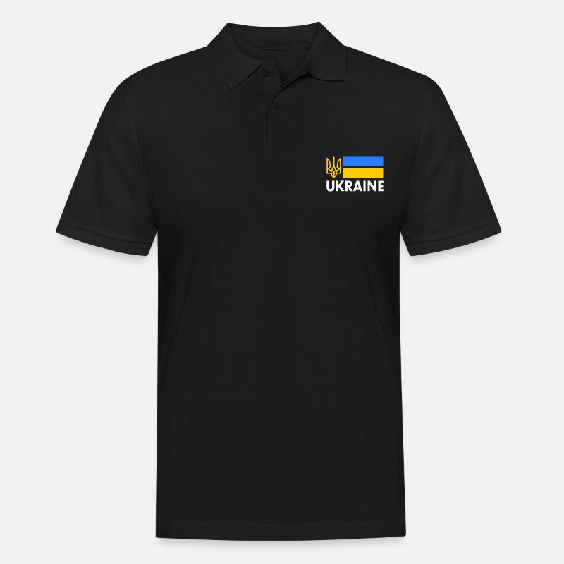 Ukraine - Männer Poloshirt - Schwarz