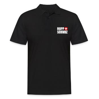 Hopp schwiiz - Männer Poloshirt - Schwarz - Vorne - Kai (181cm)