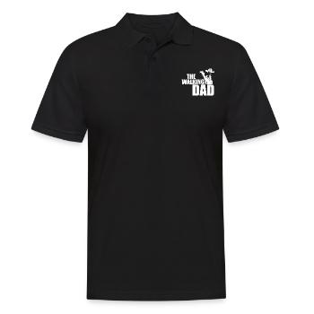 THE WALKING DAD - Männer Poloshirt - Schwarz - Vorne - Kai (181cm)