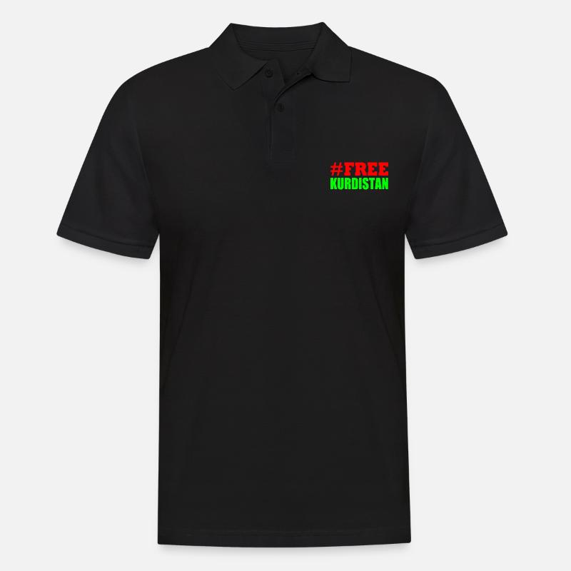 Free Kurdistan - Männer Poloshirt - Schwarz