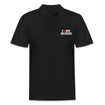 I love my munch - Männer Poloshirt - Schwarz - Vorne - Kai (181cm)