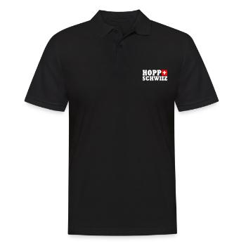 Hopp schwiiz - Männer Poloshirt - Schwarz - Vorne - Kai (181cm)