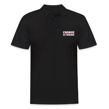 Change is coming - Männer Poloshirt - Schwarz - Vorne - Kai (181cm)