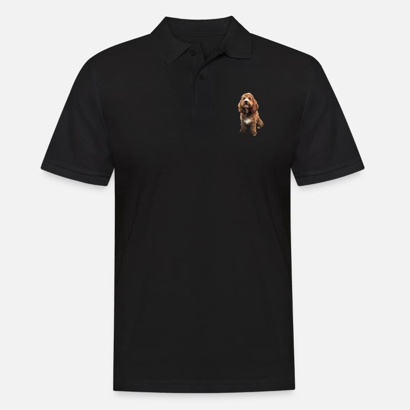 Chiot chien Cavapoo mignon - Polo Homme - noir