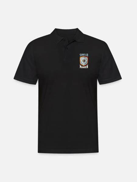 Shield Maiden Vikings Norse - Men's Polo Shirt - black