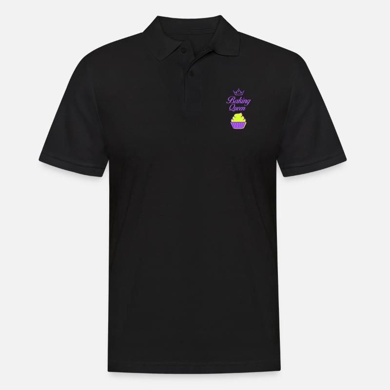 baking queen - Männer Poloshirt - Schwarz
