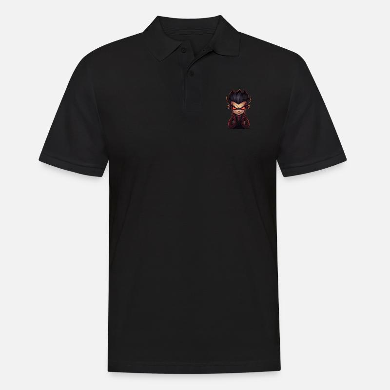 a angry vampire Monster in a comic style - Männer Poloshirt - Schwarz