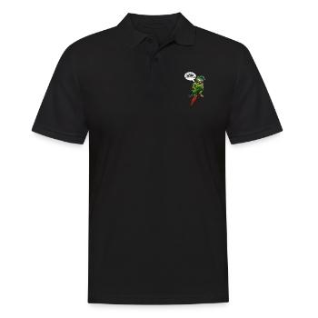 Funny Green Cheeked Conure Design - Men's Polo Shirt - black - Front - Kai (181cm)