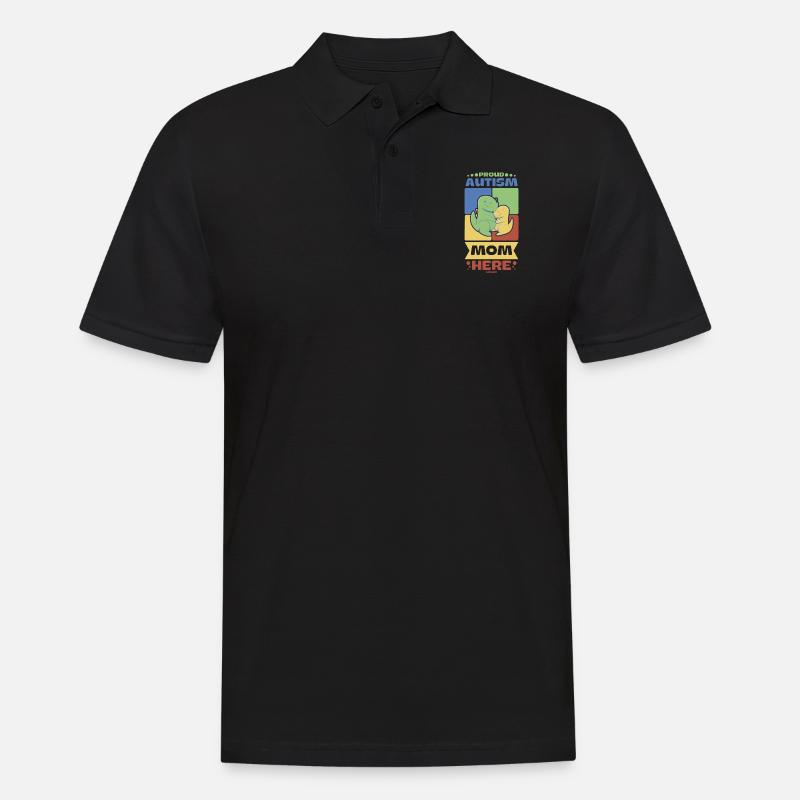stolze Mutter eines Autisten - Männer Poloshirt - Schwarz