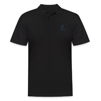 Radfahrer MTB Radfahren Mountainbike Damen - Männer Poloshirt - Schwarz - Vorne - Kai (181cm)