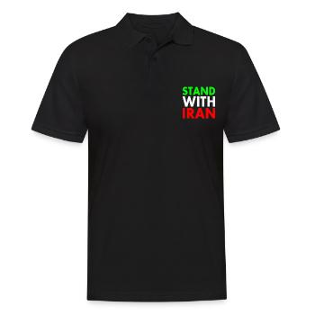 Stand with iran - Männer Poloshirt - Schwarz - Vorne - Kai (181cm)