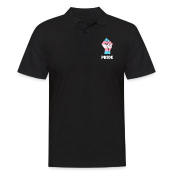 Pride Trans Pride Fist Design for Equality - Men's Polo Shirt - black - Front - Kai (181cm)