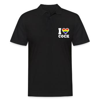 I love cock - Polo Homme - noir - Devant - Kai (181cm)