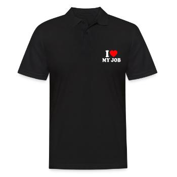 I love my job - Men's Polo Shirt - black - Front - Kai (181cm)