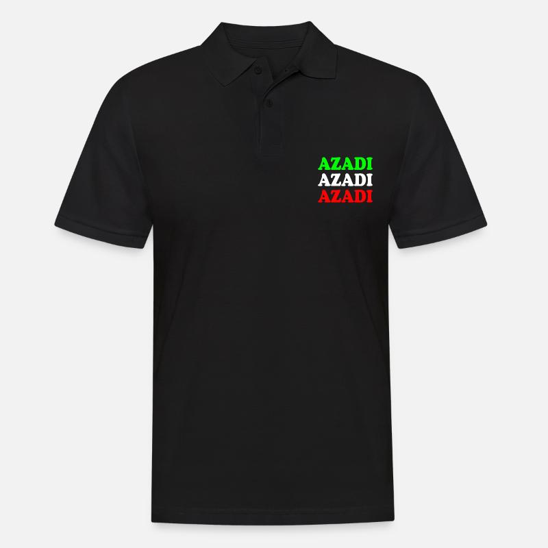 Azadi - Männer Poloshirt - Schwarz