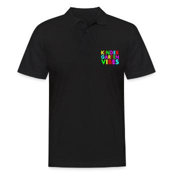 kindergarten vibes - Männer Poloshirt - Schwarz - Vorne - Kai (181cm)