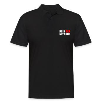 kein sex mit nazis - Männer Poloshirt - Schwarz - Vorne - Kai (181cm)