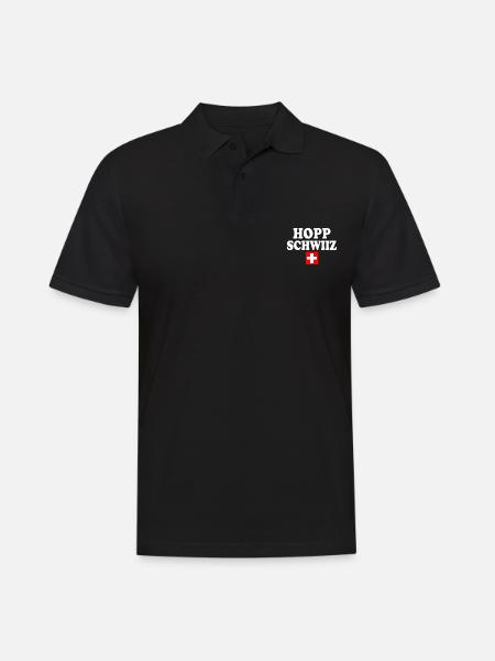 Hopp schwiiz - Men's Polo Shirt - black