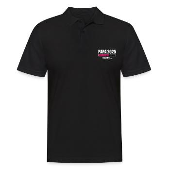 Papa 2025 - Männer Poloshirt - Schwarz - Vorne - Kai (181cm)