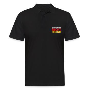 Einigkeit recht freiheit - Männer Poloshirt - Schwarz - Vorne - Kai (181cm)